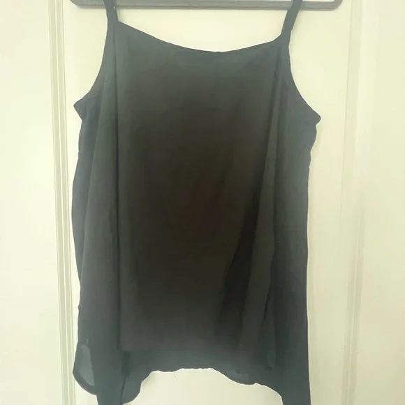 Sejour Black Asymmetrical Hem Camisole | Size 16W | Adjustable Straps - Picture 3 of 5